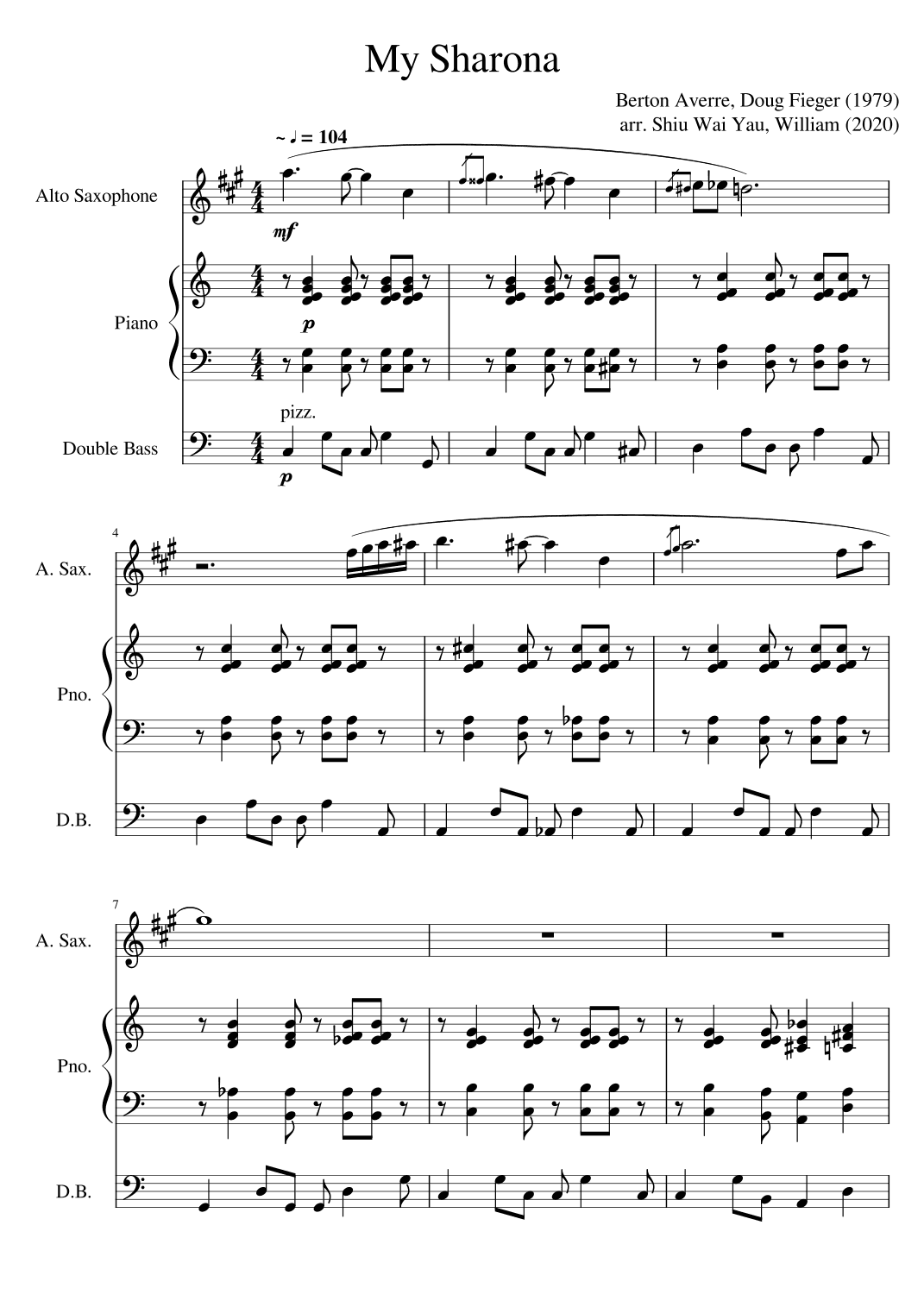 My Sharona (arr. SHIU Wai Yau, William)