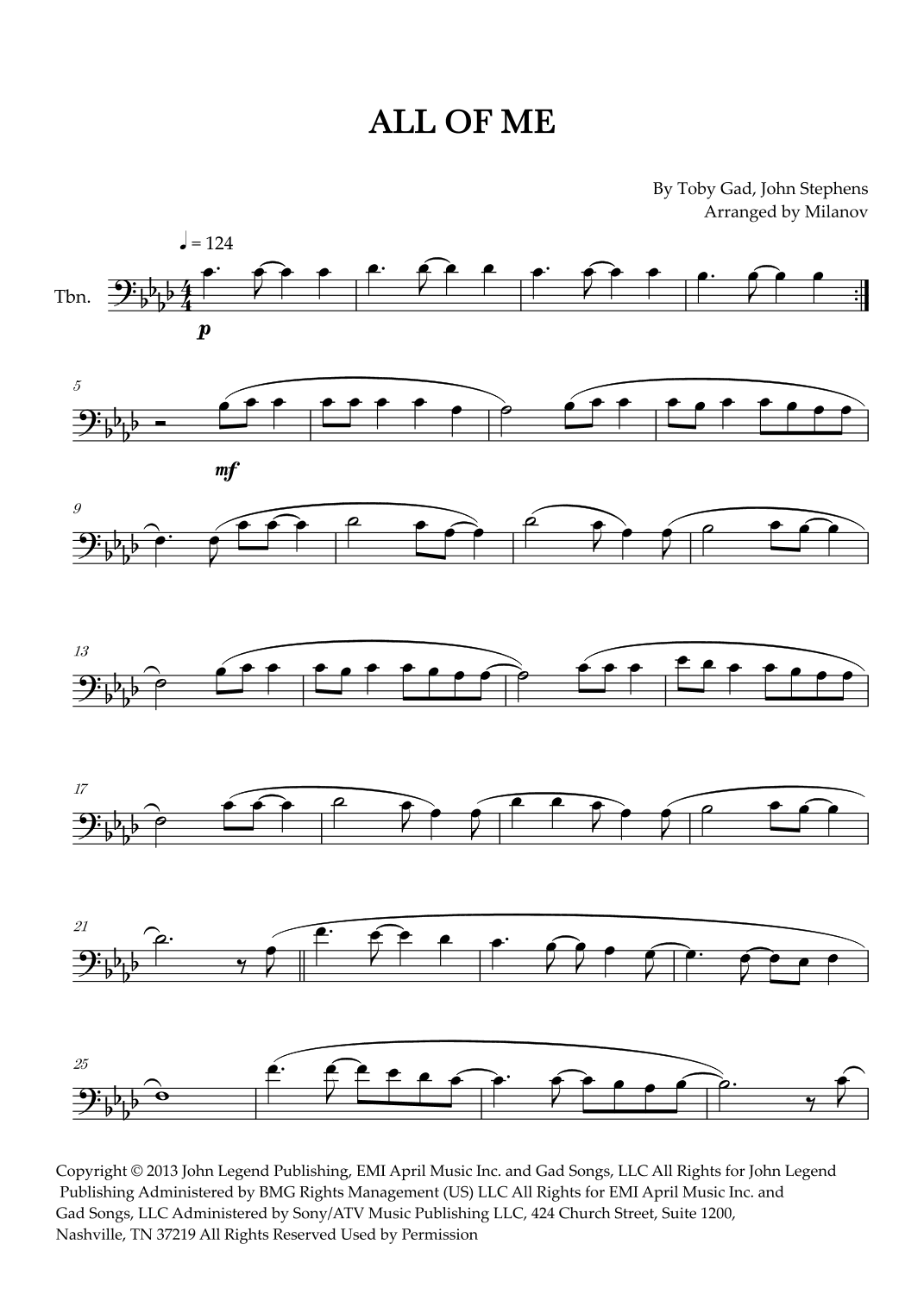 All Of Me (arr. Milanov)