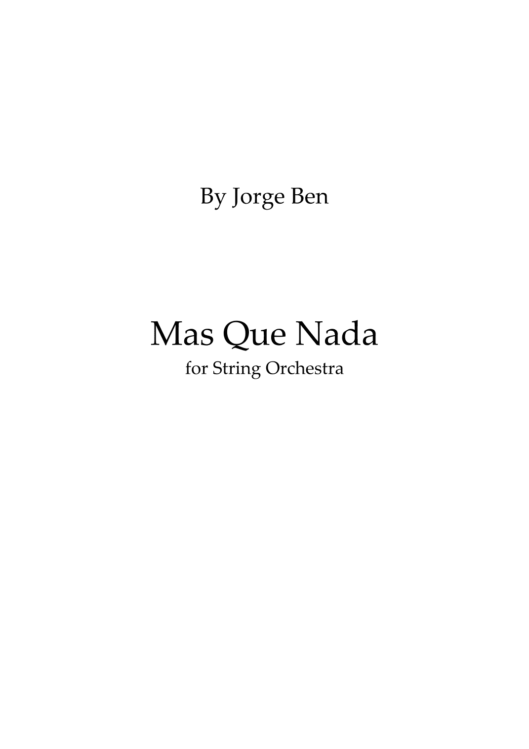 Mas Que Nada (arr. Lipe Portinho)