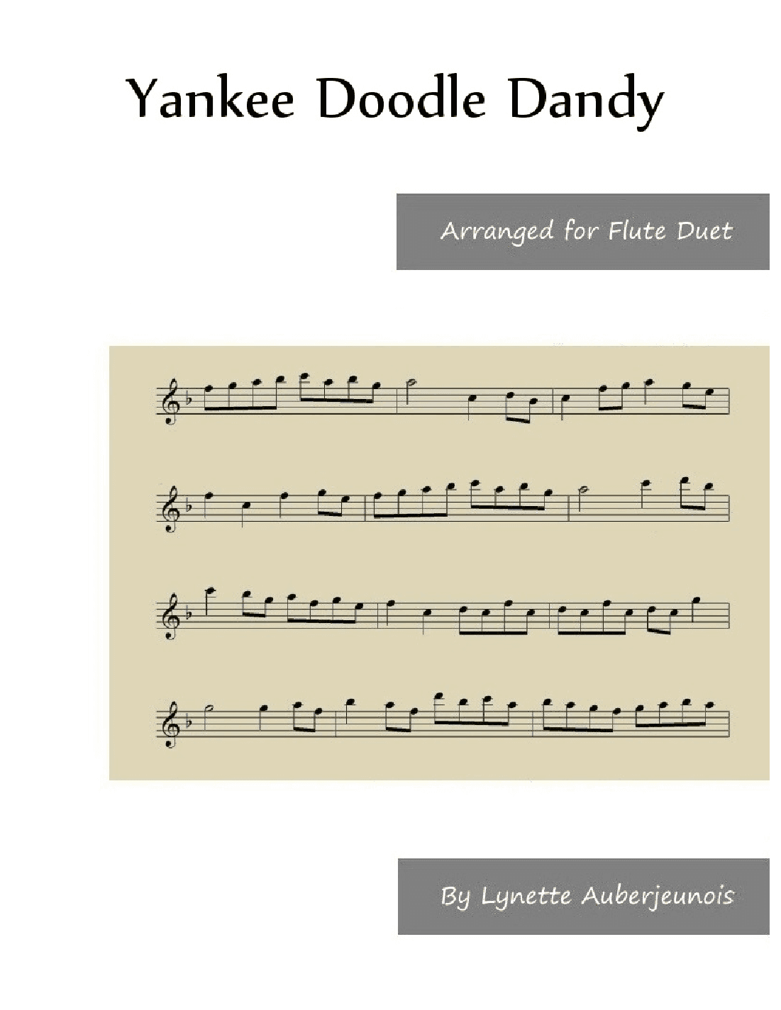 Yankee Doodle Dandy - Flute Duet (arr. Lynette Auberjeunois)