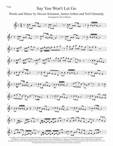 Say You Won't Let Go (arr. Kevin Busse)