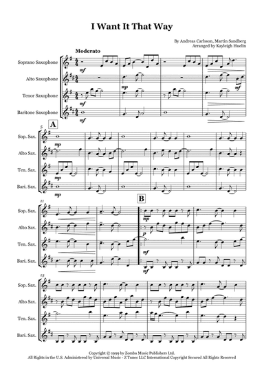 I Want It That Way (arr. Kayleigh Huelin)