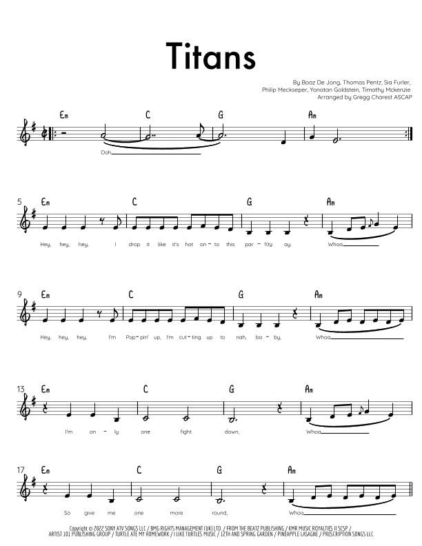 Titans (arr. Gregg Charest)