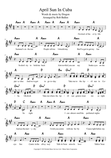 April Sun In Cuba (arr. Rob Bullen)