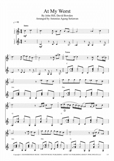 At My Worst (arr. Antonius Agung Setiawan)