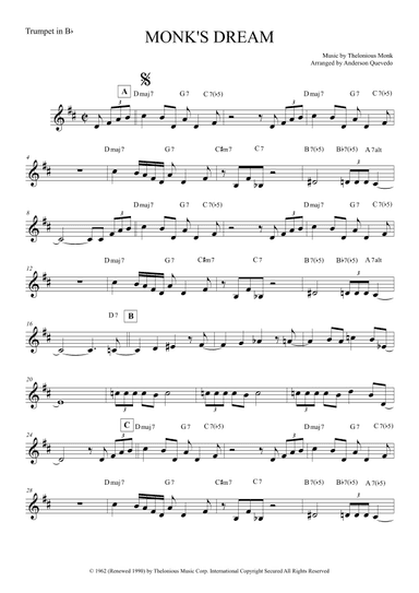 Monk's Dream (arr. Anderson Quevedo)