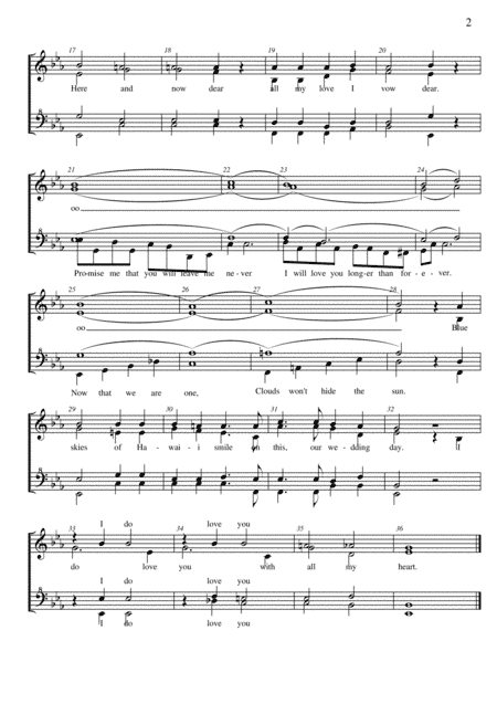The Hawaiian Wedding Song (ke Kali Nei Au) (arr. Marilyn Penketh)
