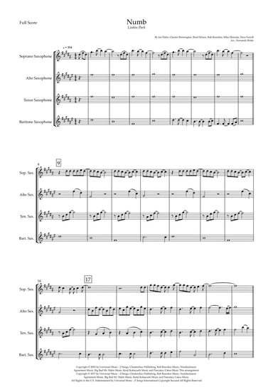 Numb (arr. Fernando Britto)