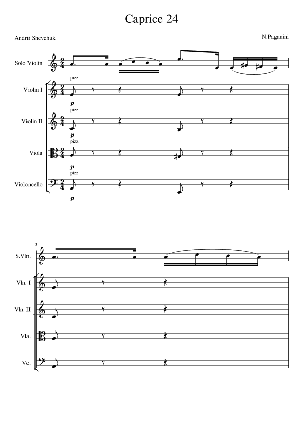 Caprice 24 (arr. Andrii Shevchuk)