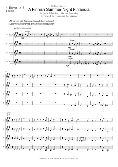 A Finnish Summer Night Finlandia (arr. Tsuyoshi Yoroiguma)
