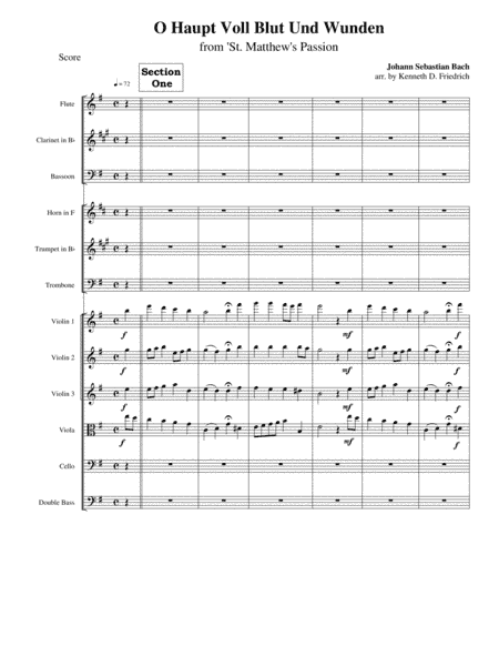 O Haupt Voll Blut Und Wunden (arr. Kenneth D. Friedrich)