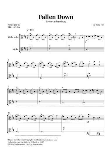 Fallen Down (arr. Márcio Silva)