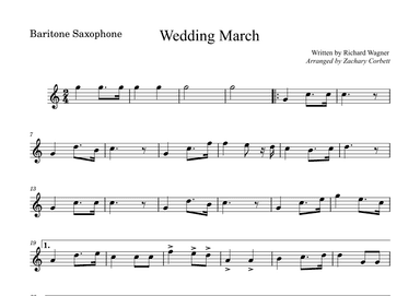 Wedding March (arr. Zachary Corbett)