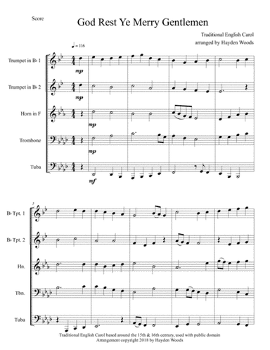 God Rest Ye Merry Gentlemen (arr. Hayden Woods)
