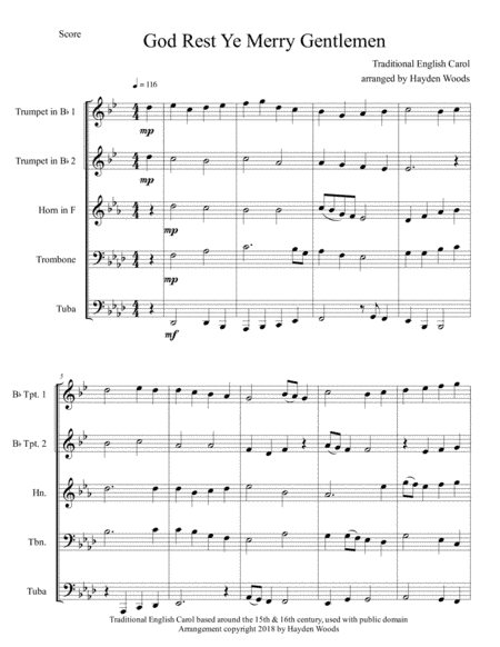 God Rest Ye Merry Gentlemen (arr. Hayden Woods)