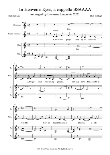 In Heaven's Eyes (arr. Susanna Lausevic)