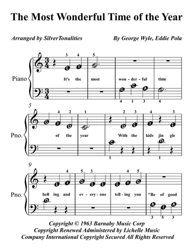 The Most Wonderful Time Of The Year (arr. SilverTonalities)