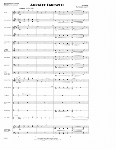 Aura Lee Farewell (arr. Tim Waters)