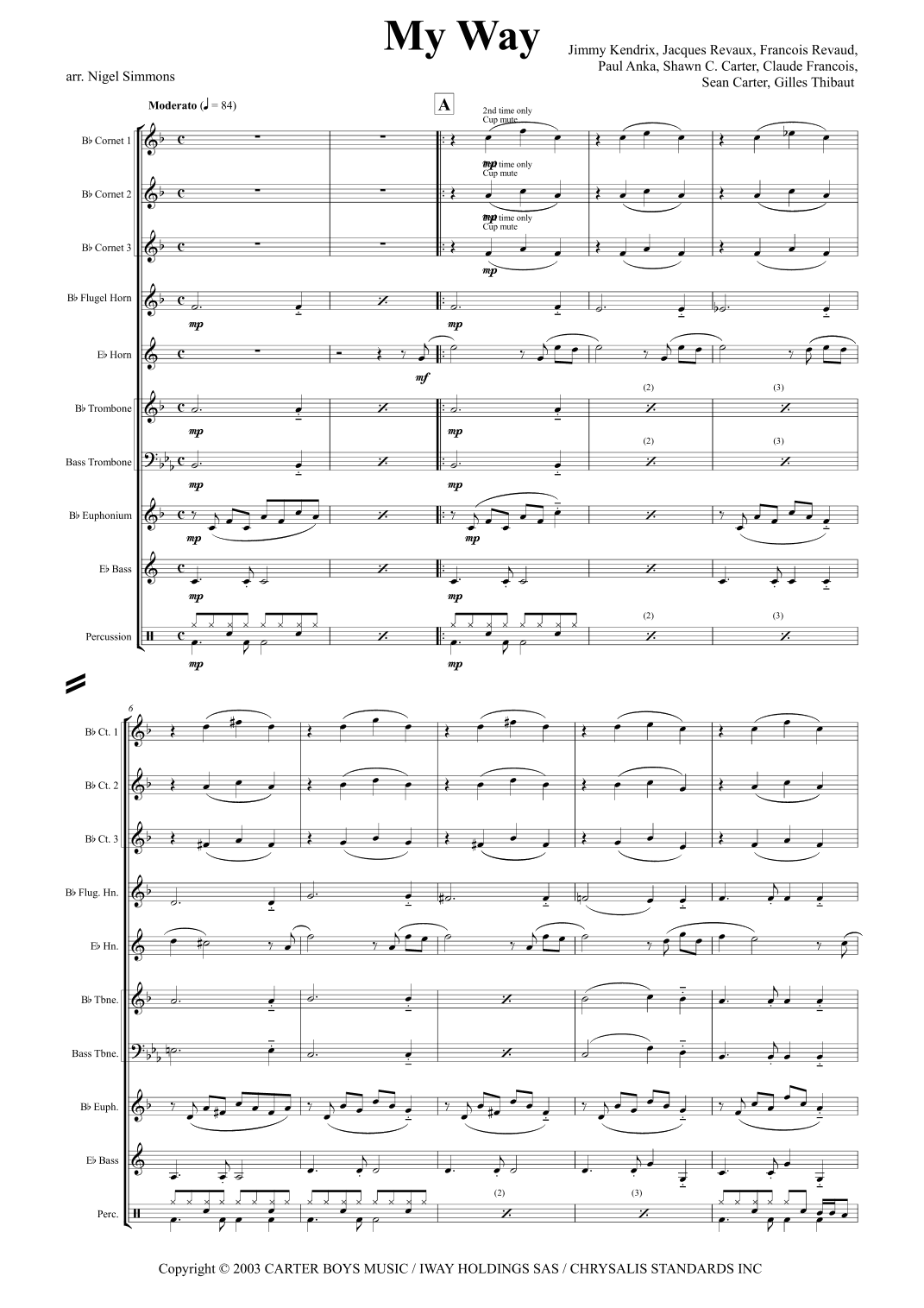 I Did It My Way (arr. Nigel Simmons)