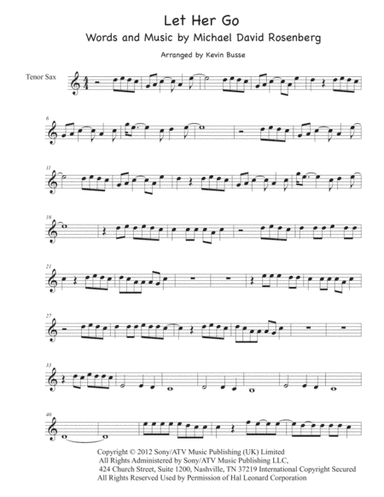 Let Her Go (arr. Kevin Busse)