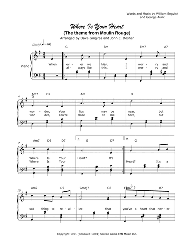 Moulin Rouge (arr. Dave Gingras, John E. Dosher)