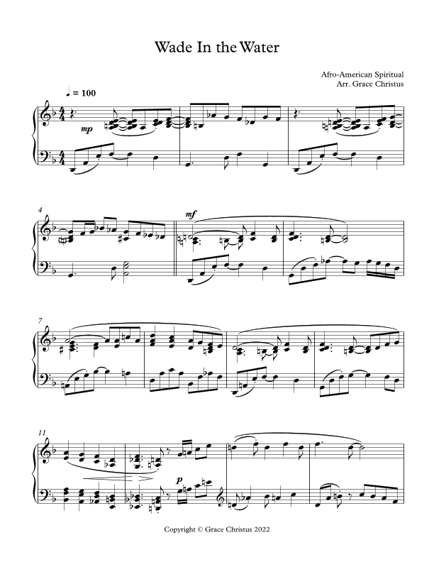 Wade in the Water (arr. Grace Christus)