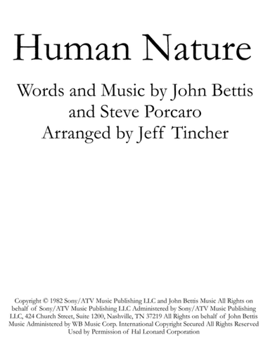 Human Nature (arr. Jeff Tincher)
