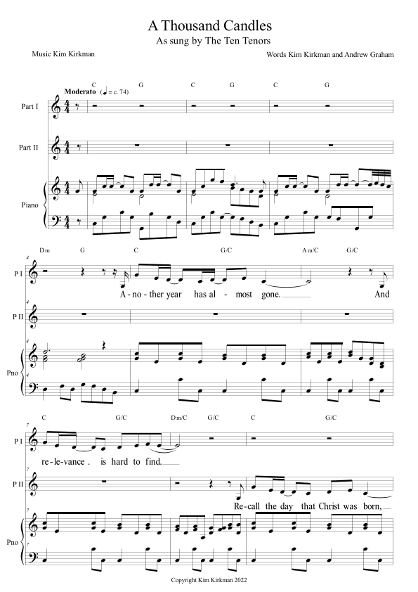Thousand Candles (arr. Kim Kirkman)