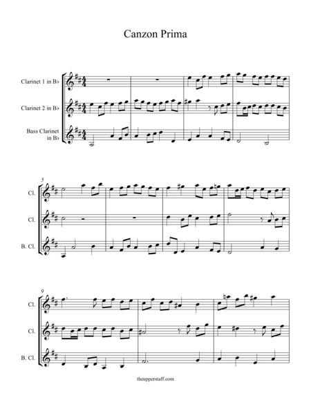 Canzon Prima (arr. Nick Lacanski)