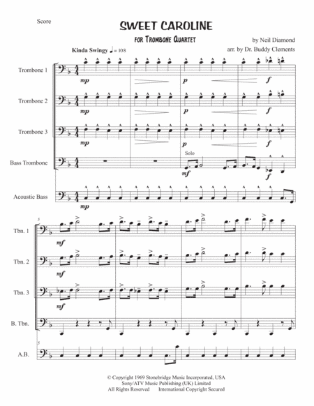Sweet Caroline (arr. Dr. Buddy Clements)
