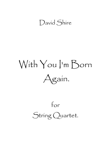 With You I'm Born Again (arr. Spence Bundy)