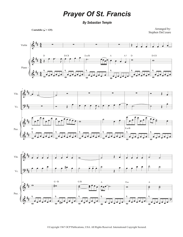 Make Me A Channel Of Your Peace (prayer Of St. Francis) (arr. Stephen DeCesare)