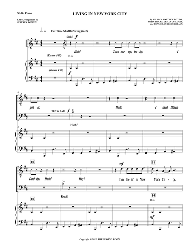 Living In New York City (arr. Jeffrey Bowen)