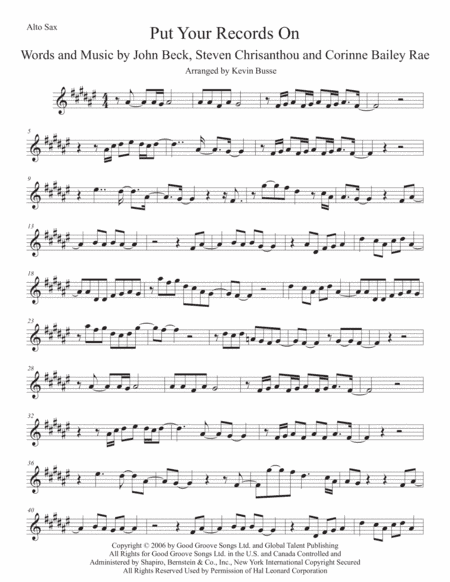 Put Your Records On (arr. Kevin Busse)