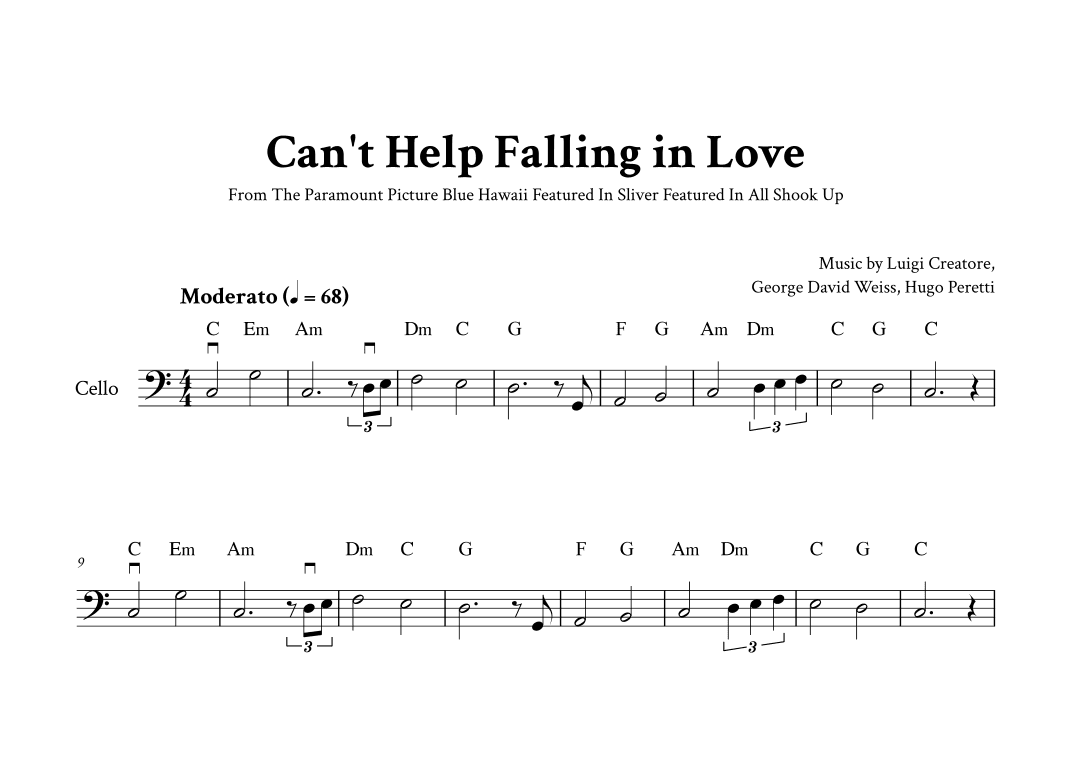 Can't Help Falling In Love (arr. Yuri Noronha)