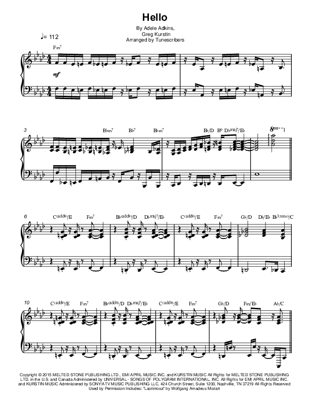 Hello (arr. Tunescribers)
