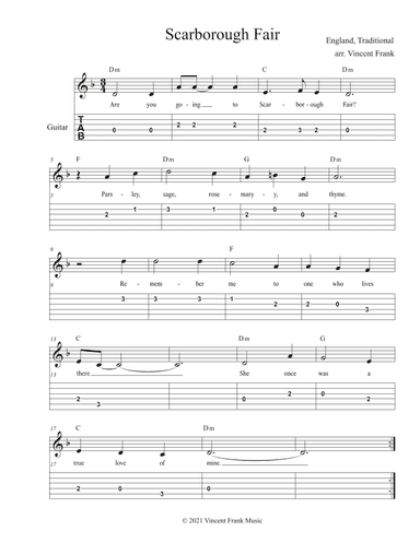 Scarborough Fair (arr. Vincent Frank)