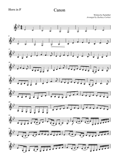 Canon (arr. Zachary Corbett)