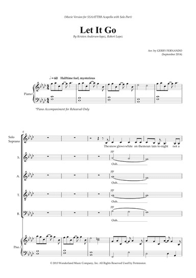 Let It Go (demi Lovato Version) (arr. Gerry Fernando)