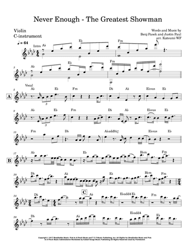 Never Enough (arr. Katsumi WF)