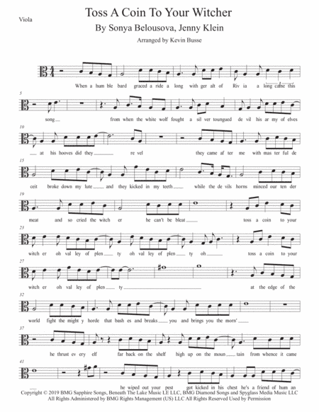 Toss A Coin To Your Witcher (arr. Kevin Busse)