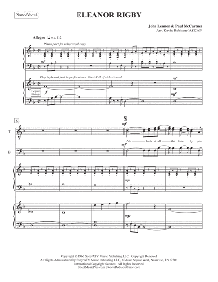 Eleanor Rigby (arr. Kevin Robison)