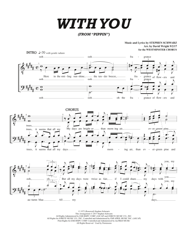 With You (arr. David Wright)