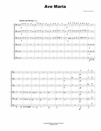 Bruckner - Ave Maria (arr. Kenneth D. Friedrich)