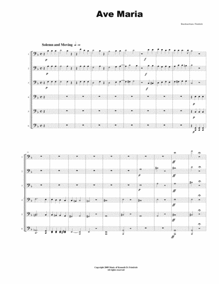 Bruckner - Ave Maria (arr. Kenneth D. Friedrich)