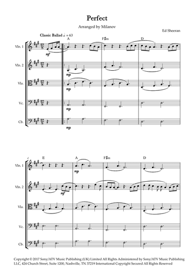 Perfect (arr. Milanov)