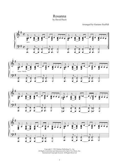 Rosanna (arr. Gaetano Scalfidi)