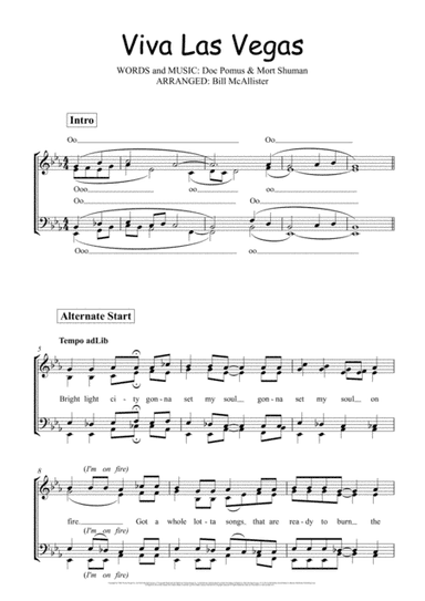 Viva Las Vegas  from VIVA LAS VEGAS (arr. Bill McAllister)