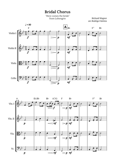 Bridal Chorus (Here Comes The Bride) (arr. Rodrigo Faleiros)
