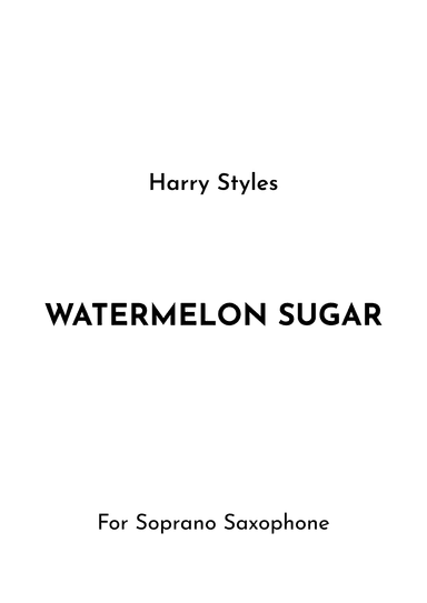Watermelon Sugar (arr. Jireh J.)
